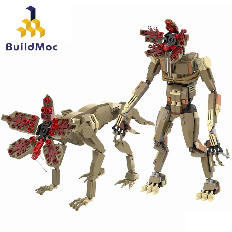 

BuildMOC TV Character Movie Stranger Things Demogorgon Horro Monster Crawl Figures Model Building Blocks Toys for Children Gifts
