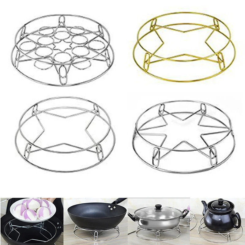 

1PC Stainless Steel Steaming Rack Air Fryer Steaming Rack Kitchen Utensils Single-layer Grill Rack Grid for Kitchen Cooking