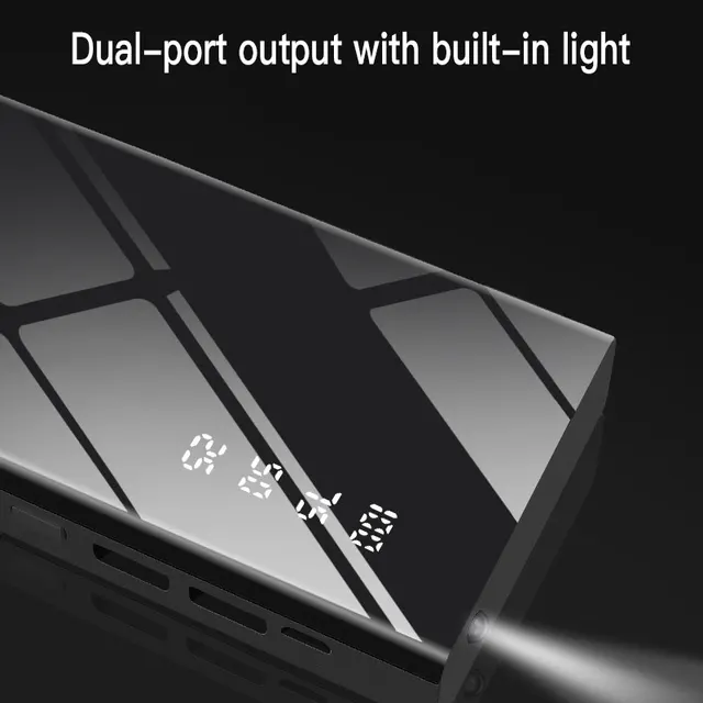 Fast Charging Power Bank Portable 30000mAh Charger 2USB Digital Display External Battery Flashlight For iPhone Xiaomi Samsung 3