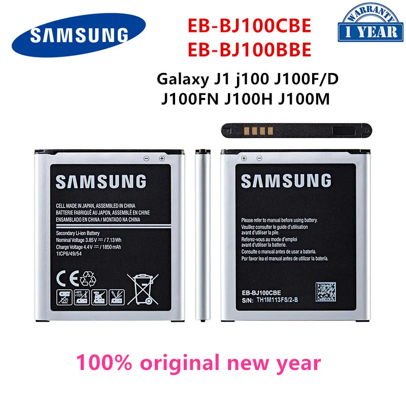 

SAMSUNG Orginal EB-BJ100CBE EB-BJ100BBE Battery 1850mAh For Samsung Galaxy J1 J100 SM-J100F J100FN J100H J100M J100Y J100D WO
