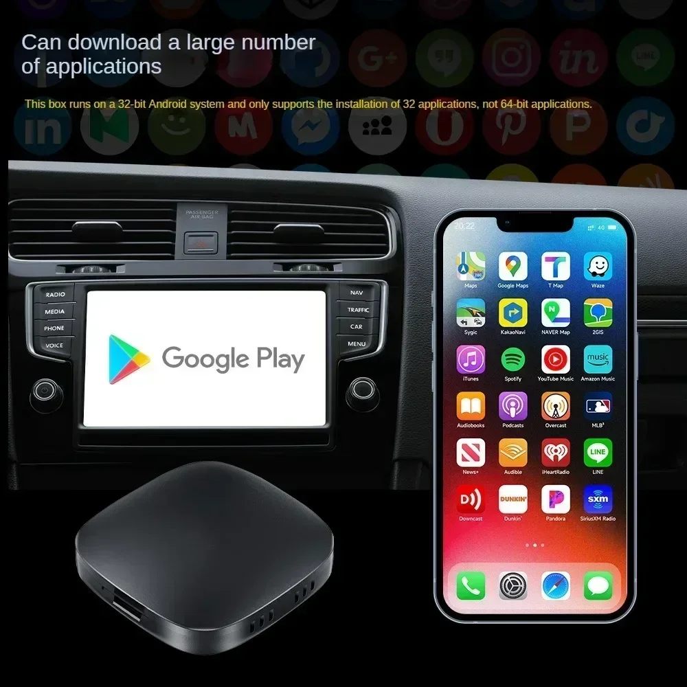 CarPlay Ai Box Android13 Android Auto Carply 3в1 Проводной и беспроводной интеллектуальный