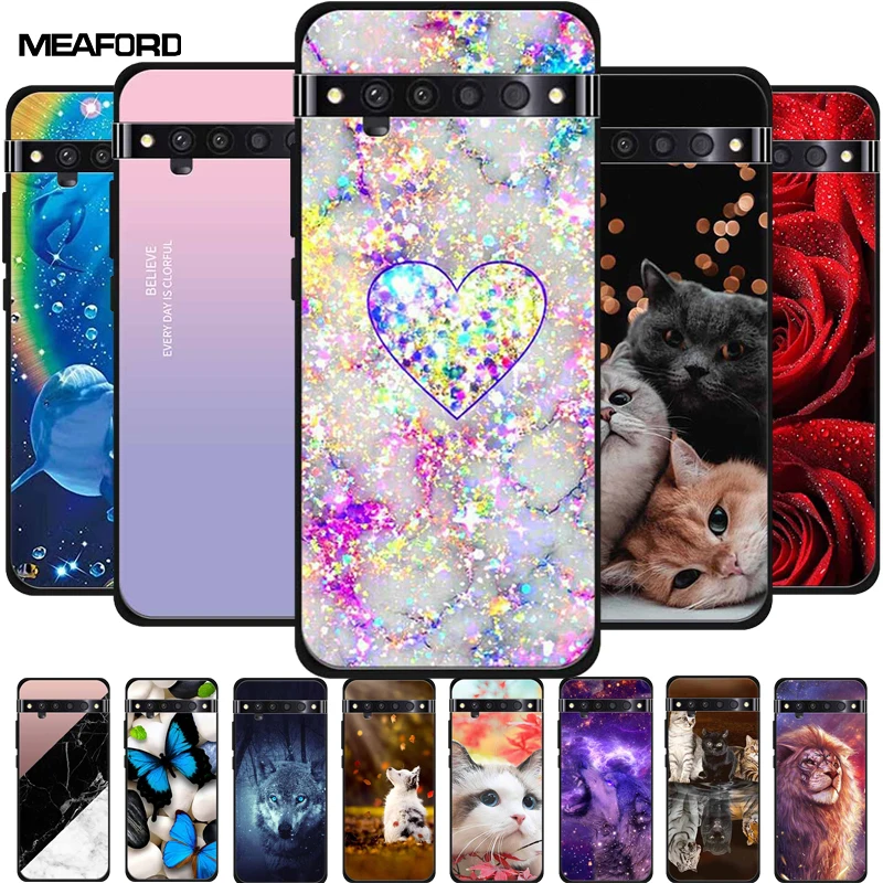 Милые мягкие силиконовые чехлы из ТПУ с рисунком кота для TCL 10 Pro, чехол для TCL10Pro Shell T799B T799H Coque