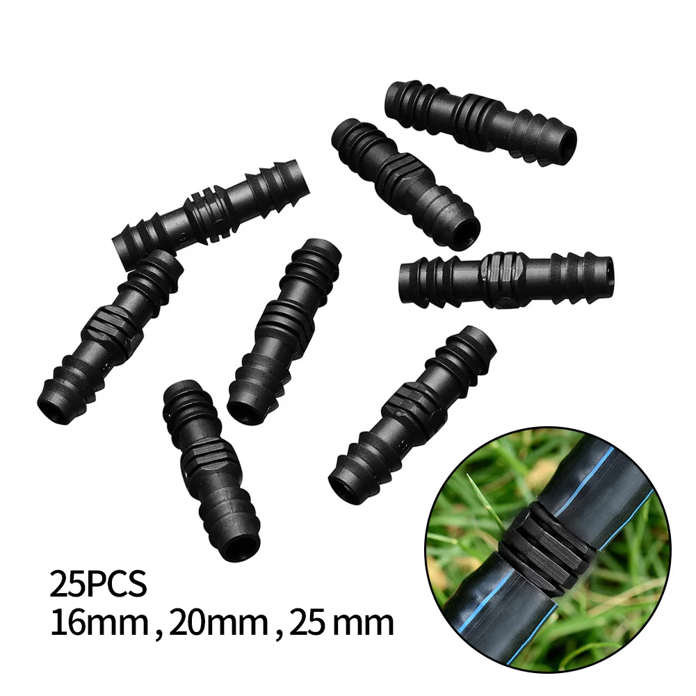 

25pcs Garden Watering Hose ABS Quick Connector Connector Connector Reducing Coupling For Drip Hose 16mm 20mm 25mm