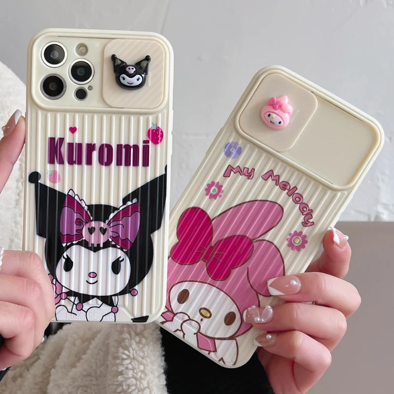 

BANDAI Kuromi Melody Cartoon phone case for iPhone12 12Pro 12Promax 11 13 Pro 11Promax X XS MAX XR phone holder