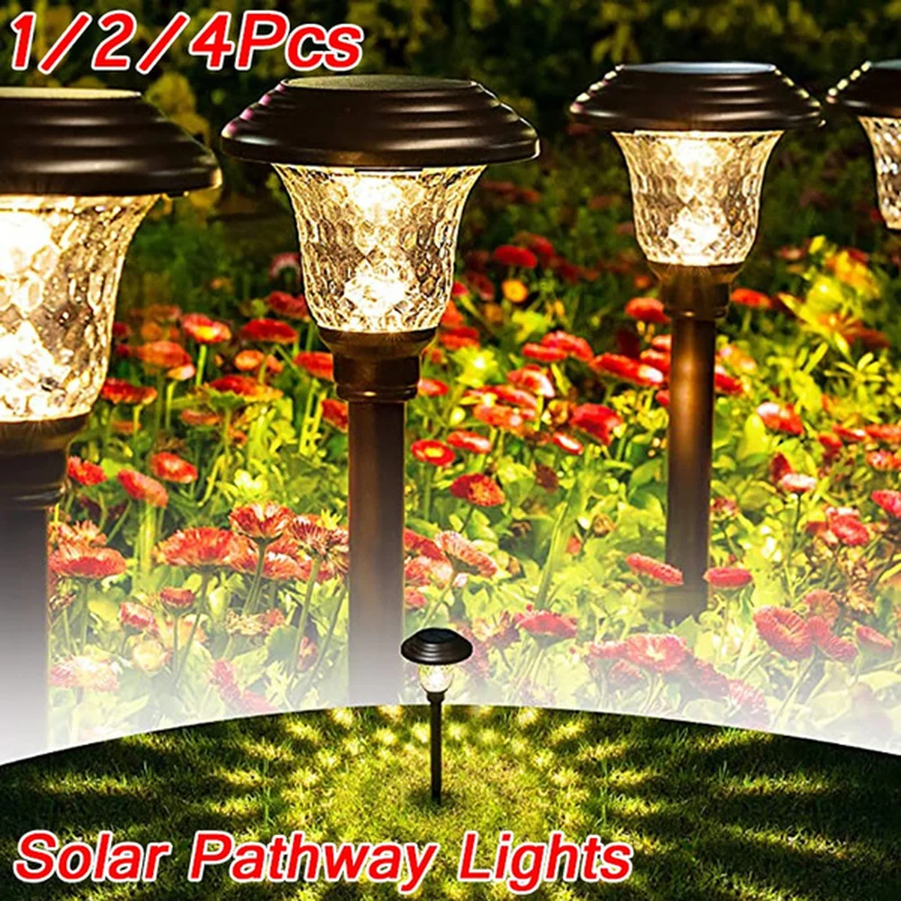 

1/2/4PCS Solar Led Solar Pathway Lights Waterproof Outdoor Solar Lamp for Garden/Landscape/Yard/Patio/Driveway/Walkway Lighting