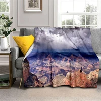 lousidream landscape scenery blanket family blankets for beds cartoon printed ultra soft warm bedspread bedding home decor