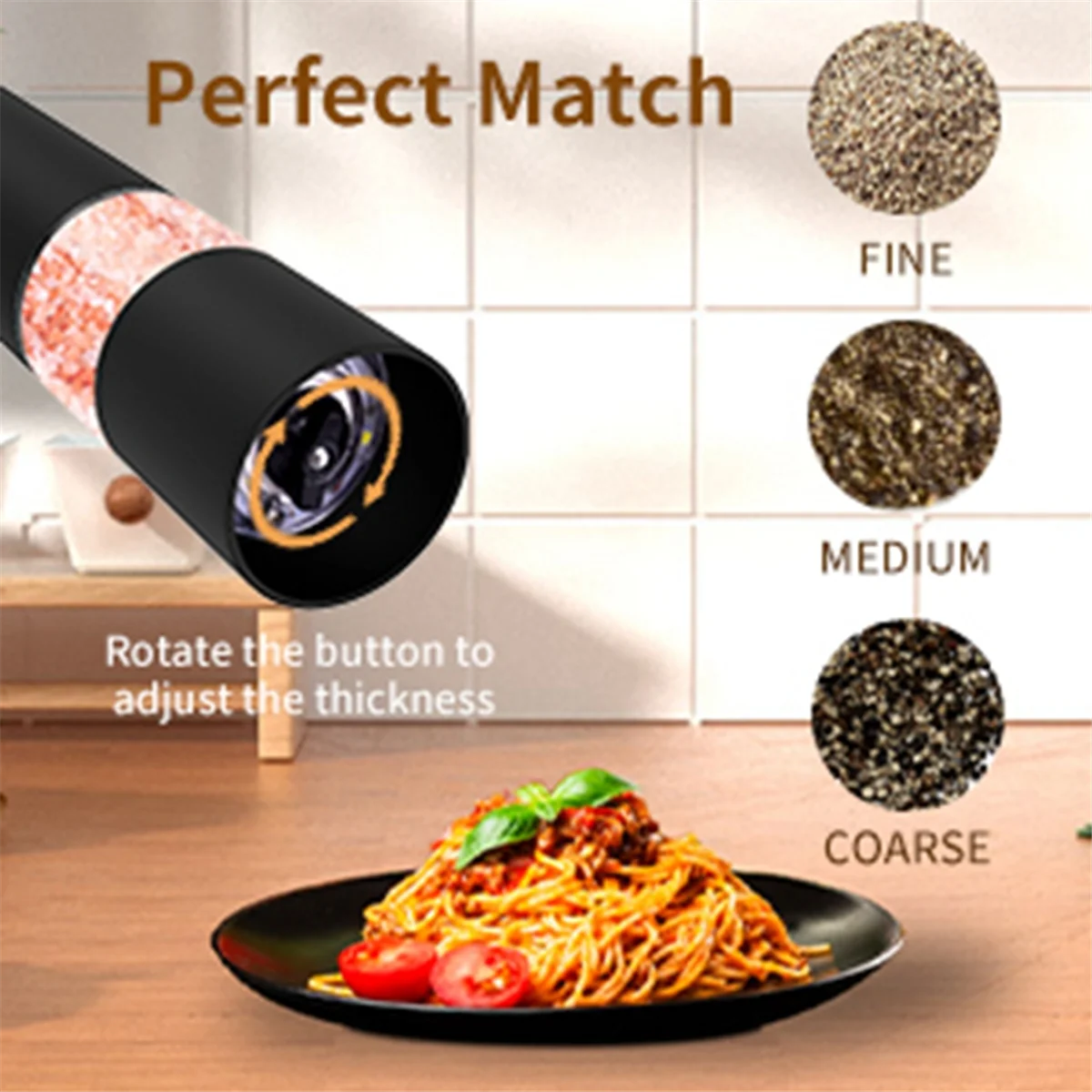 Электрическая автоматическая мельница для соли и перца