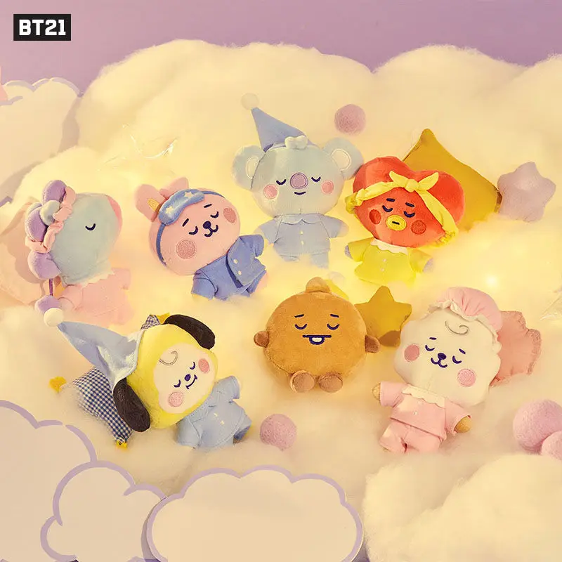 

Bt21 Kawaii Bts Anime Plush Doll Anime Line Friends Tata Rj Chimmy Cooky Soft Plushie Keychain Backpack Cartoon Cute Pendant Toy