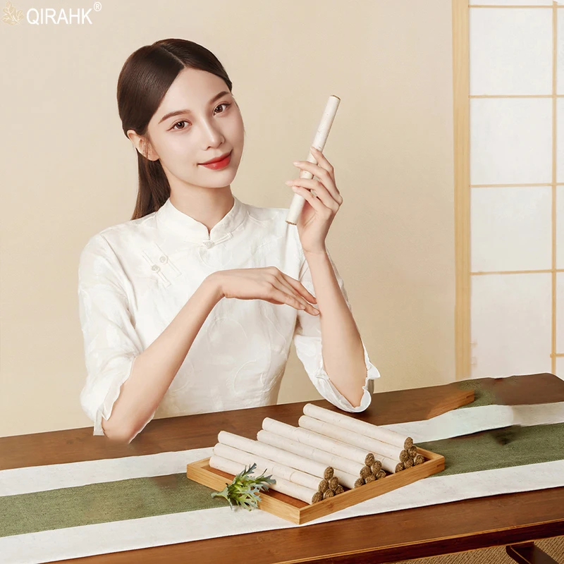 

QIRAHK 100% Pure 3 Yeas Mugwort Leaf Moxibustion Roll Moxa Care Therapy Warm Meridian Massage Acupoint Drug Force Penetration
