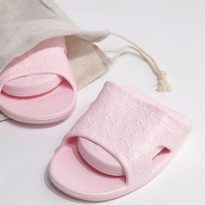 

Travel Folding Bath Slippers Indoor Women Men Summer Slides Lover Flat Shoes Lightweight Business Trip Portable Ladies sandals
