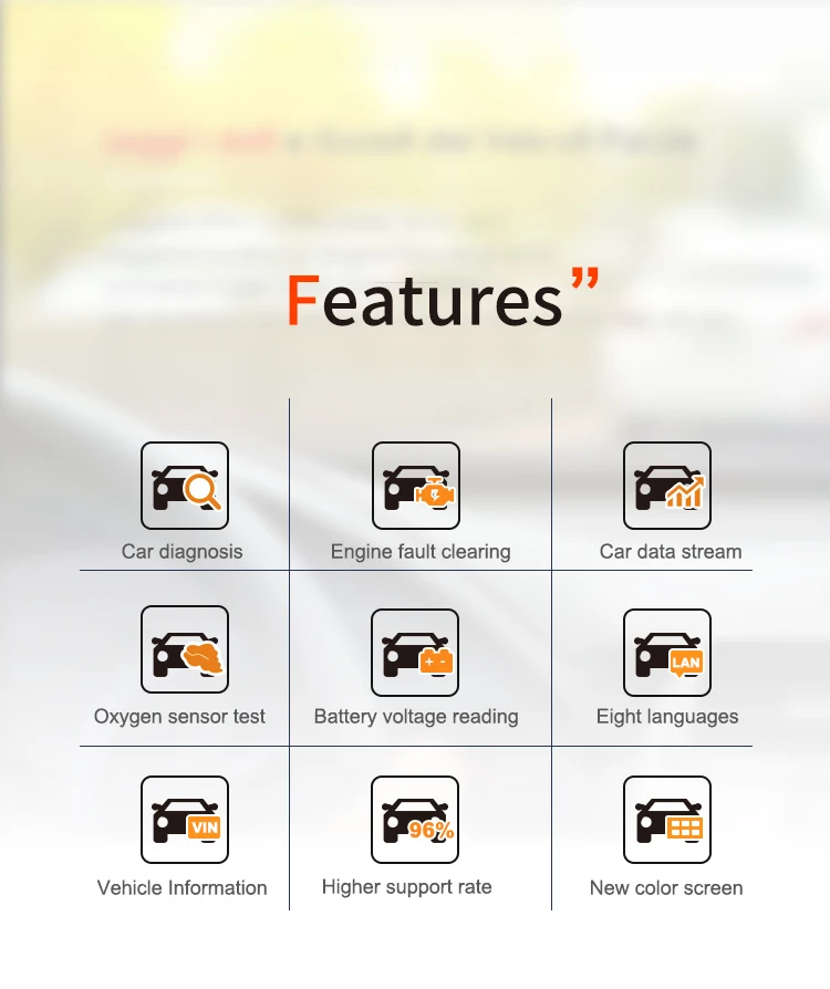 Автомобильный сканер V317 OBD2 диагностический прибор OBDII/EOBD для диагностики