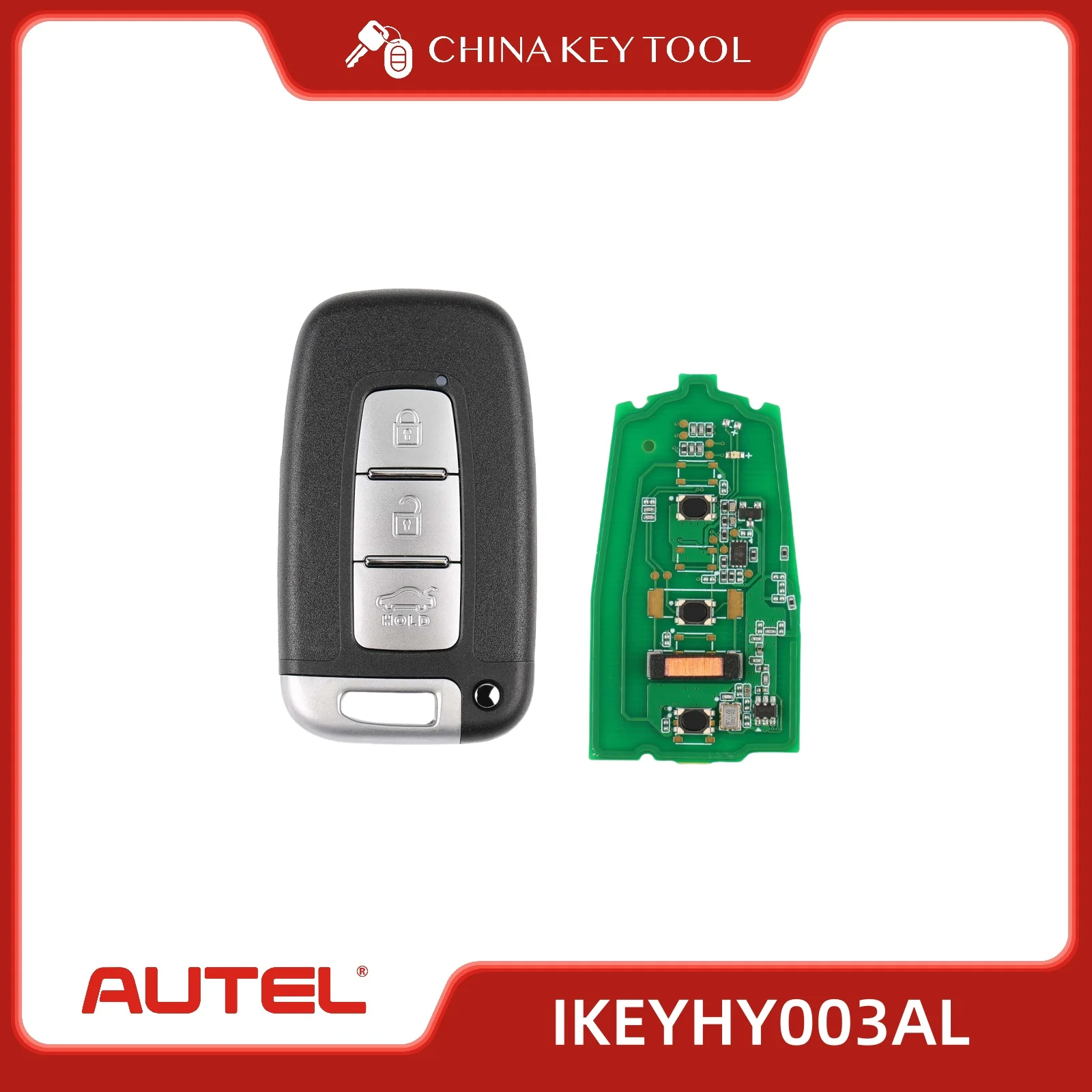 

1 шт. Autel IKEYHY003AL HY003AL универсальный смарт-ключ 3 кнопки для Hyundai для смарт-ключа Autel для KM100 IM508 IM608 KM100E