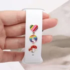 1 шт., декоративный браслет для часов Apple Watch, силиконовый браслет, металлические декоративные гвозди для Iwatch, спортивный браслет