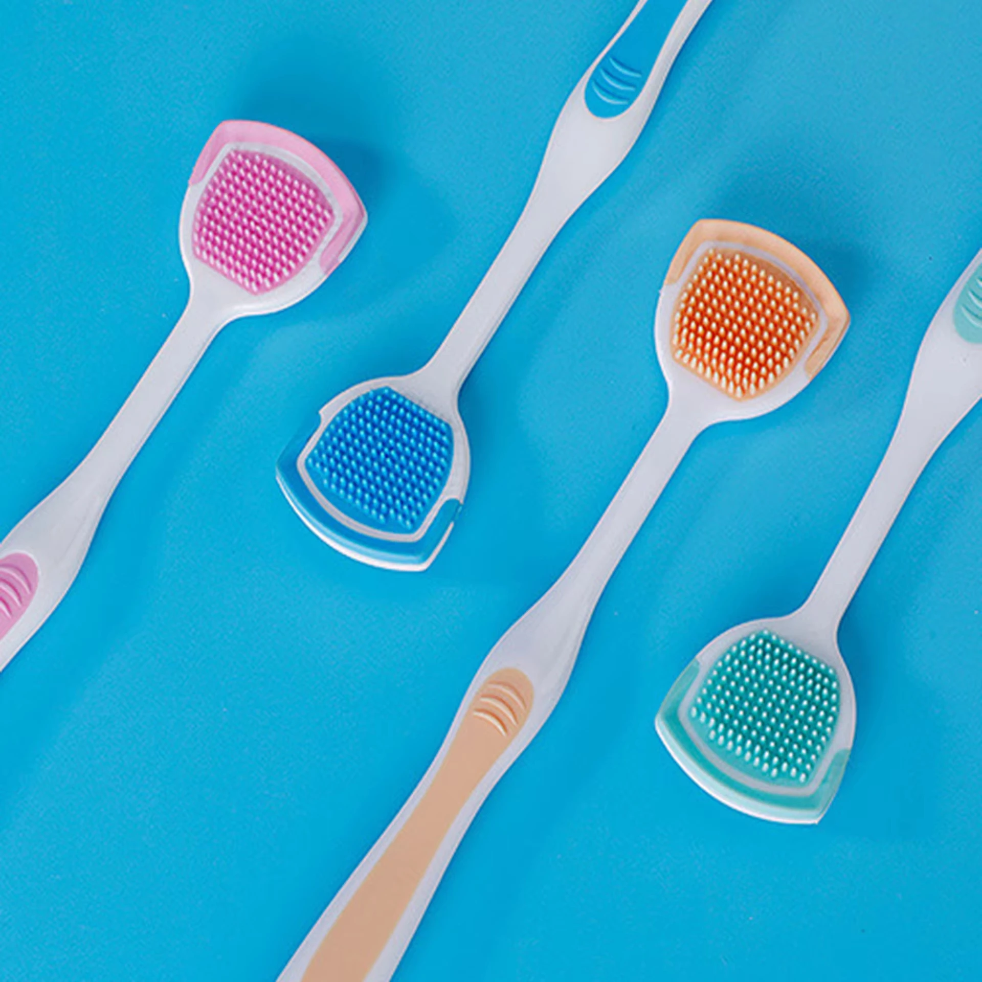 Мягкая силиконовая щетка для языка чистящая зубная свежего дыхания