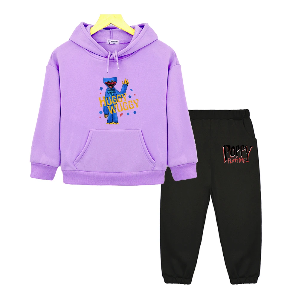 

Kids Poppy Playtime Hoodie Suit for Boy Huggy Wuggy Kids Sweatshirt Autumn Girl Clothes Long Sleeve Tops Pants 2pcs Children Set
