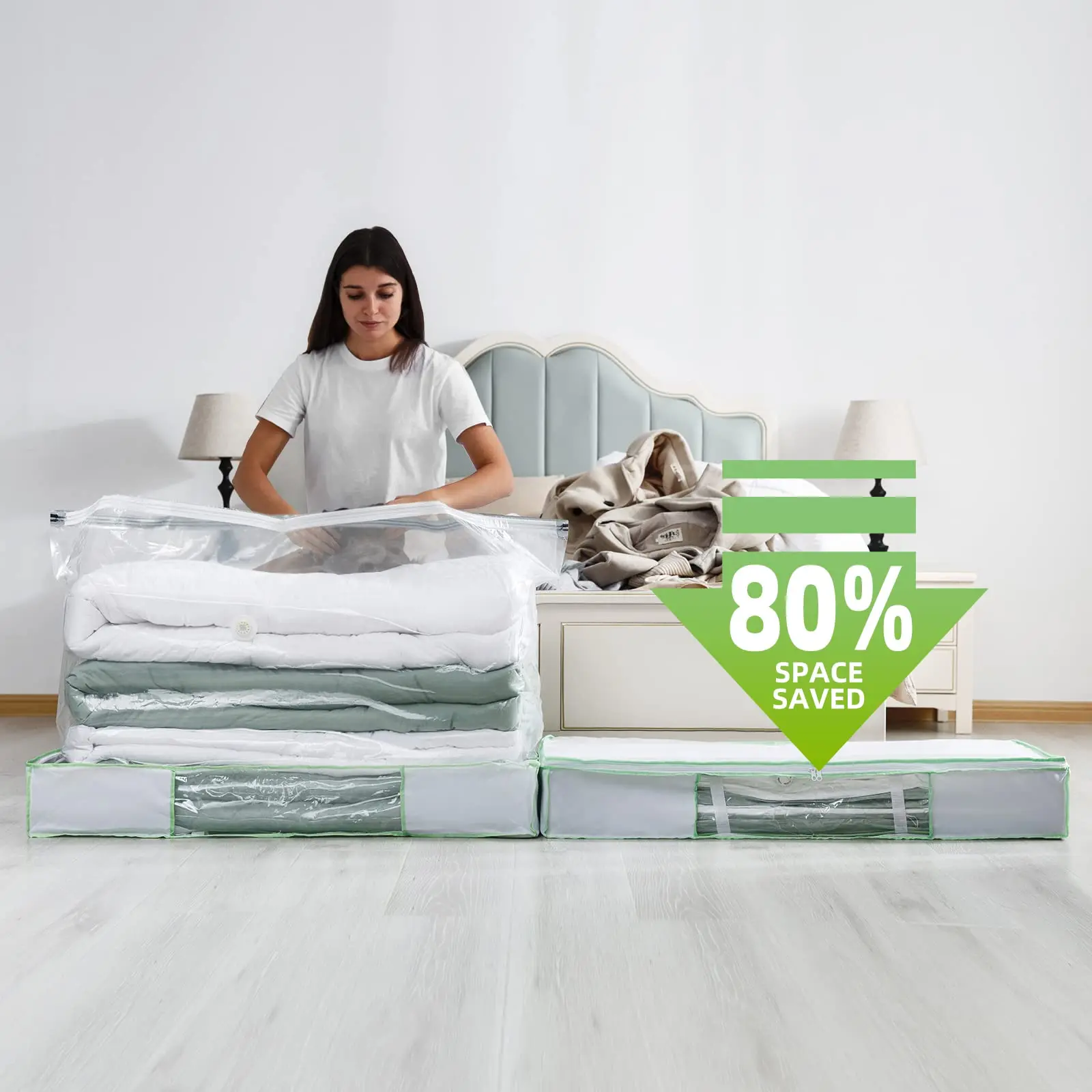 TAILI большая вместительная вакуумная коробка для хранения одежды с ручкой под