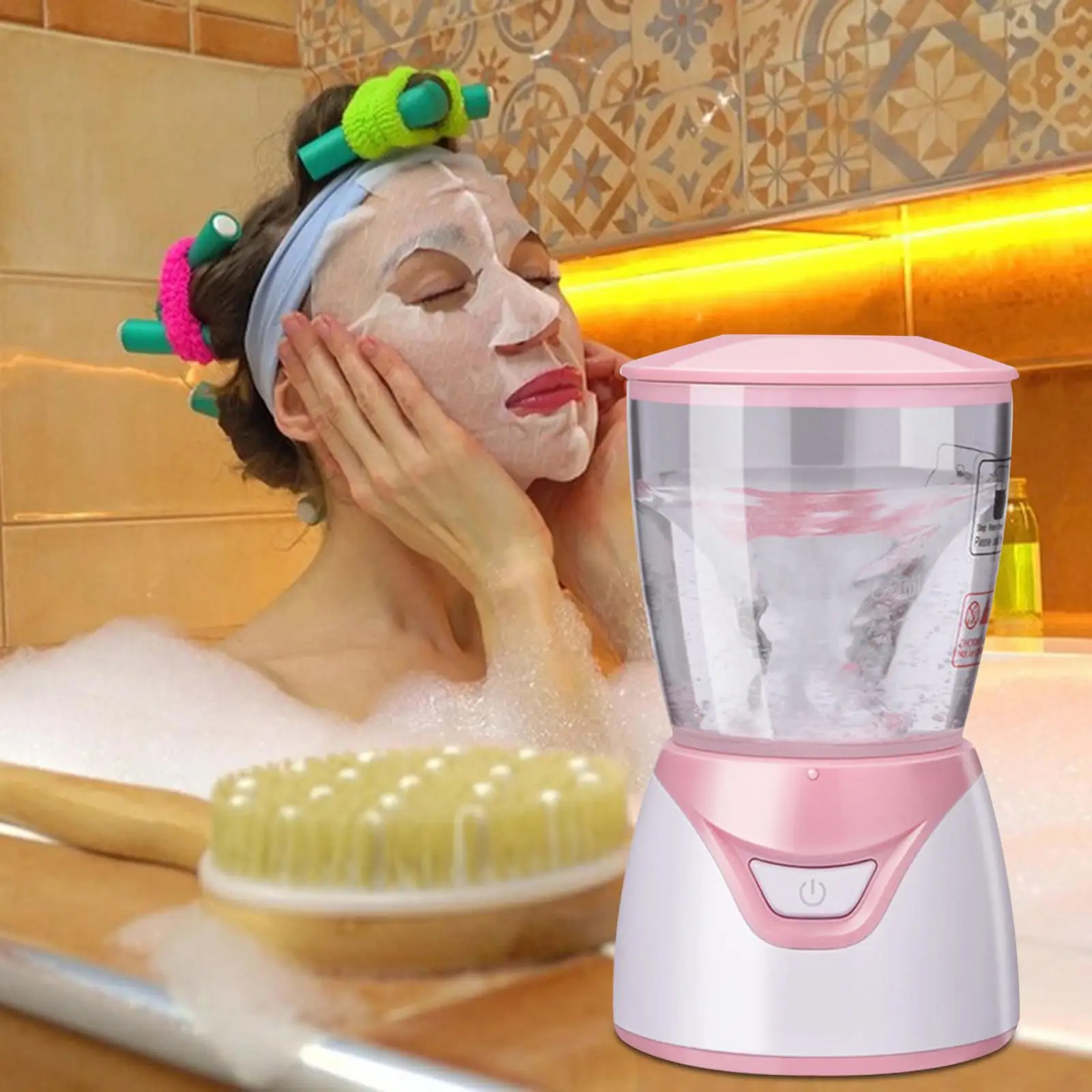 

Portable Face Mask Maker Machine Automatic Easy to Operate DIY Fruit Vegetable Mask Professional for Home Spa Neck Eye