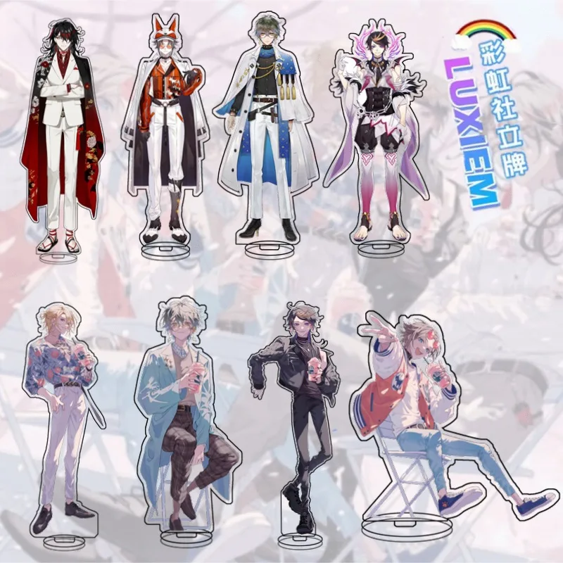

Anime Luxiem VTuber Figures Acrylic Stand Shu Mysta Luca Ike Vox Character Desk Decor Fan Gifts Cosplay Hot Key Chains