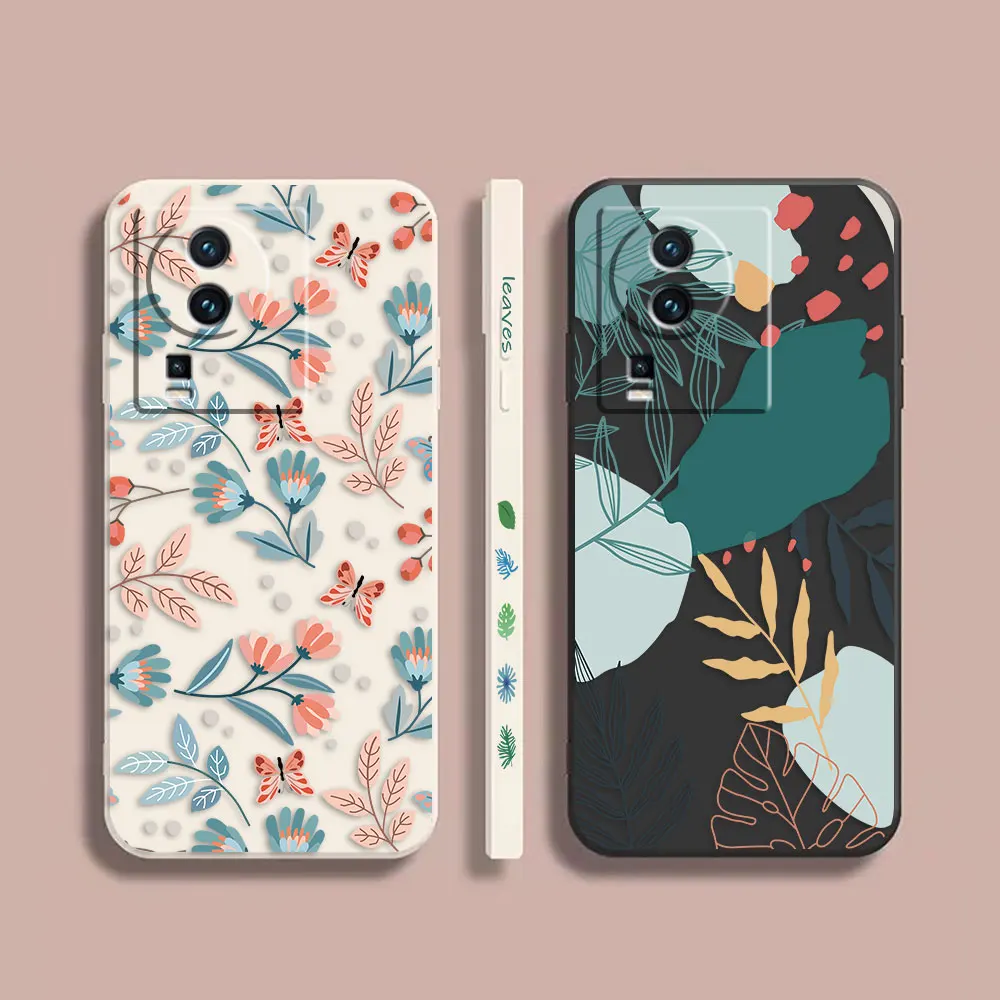 

Case For VIVO IQOO 5 7 8 9 10 11 Pro 5G Z3 Z5 Z6 Z7 NEO3 5 5S 6 7 Colour Simple Liquid Silicone Case A Mosaic Of Colors