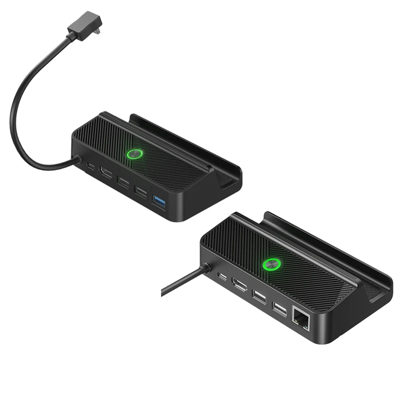 

For Steam Deck Dock Station TV Base Stand Hub Holder Docking Station USB C To RJ45 Ethernet Type-C Charger Plastic (B)