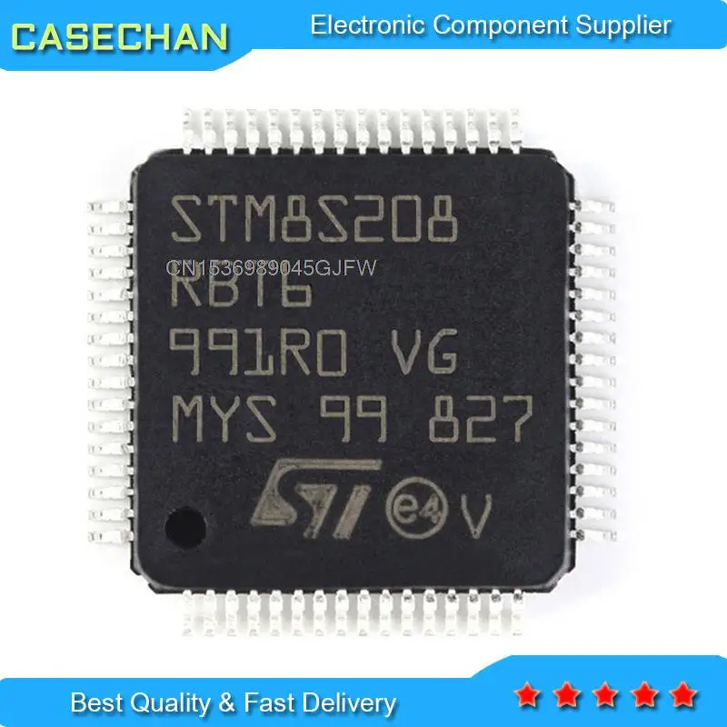 

10PCS STM8S208RBT6 STM8S208R8T6 QFP64 STM8S207R8T6 STM8L152R8T6 QFP STM8S microcontroller chip in stock 100% new and original