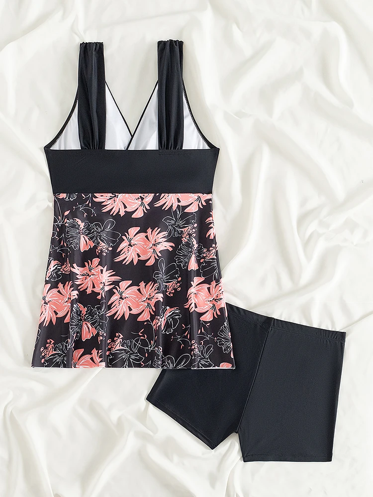 2025 Купальник из двух предметов женский мягкий купальник танкини с высокой талией