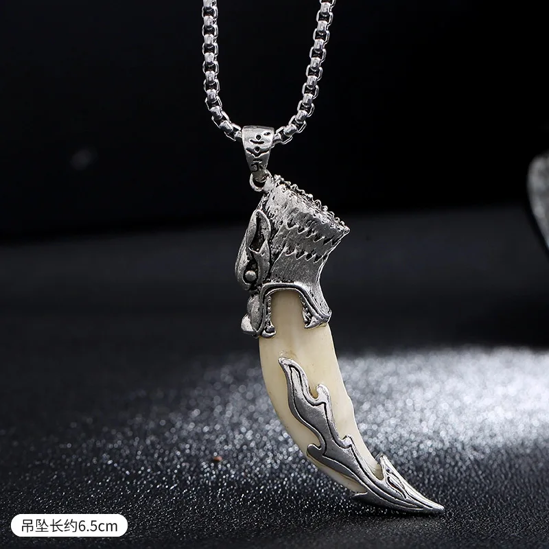 Могучий волк клык кулон ожерелье настоящий натуральный тибетский мастиф собака