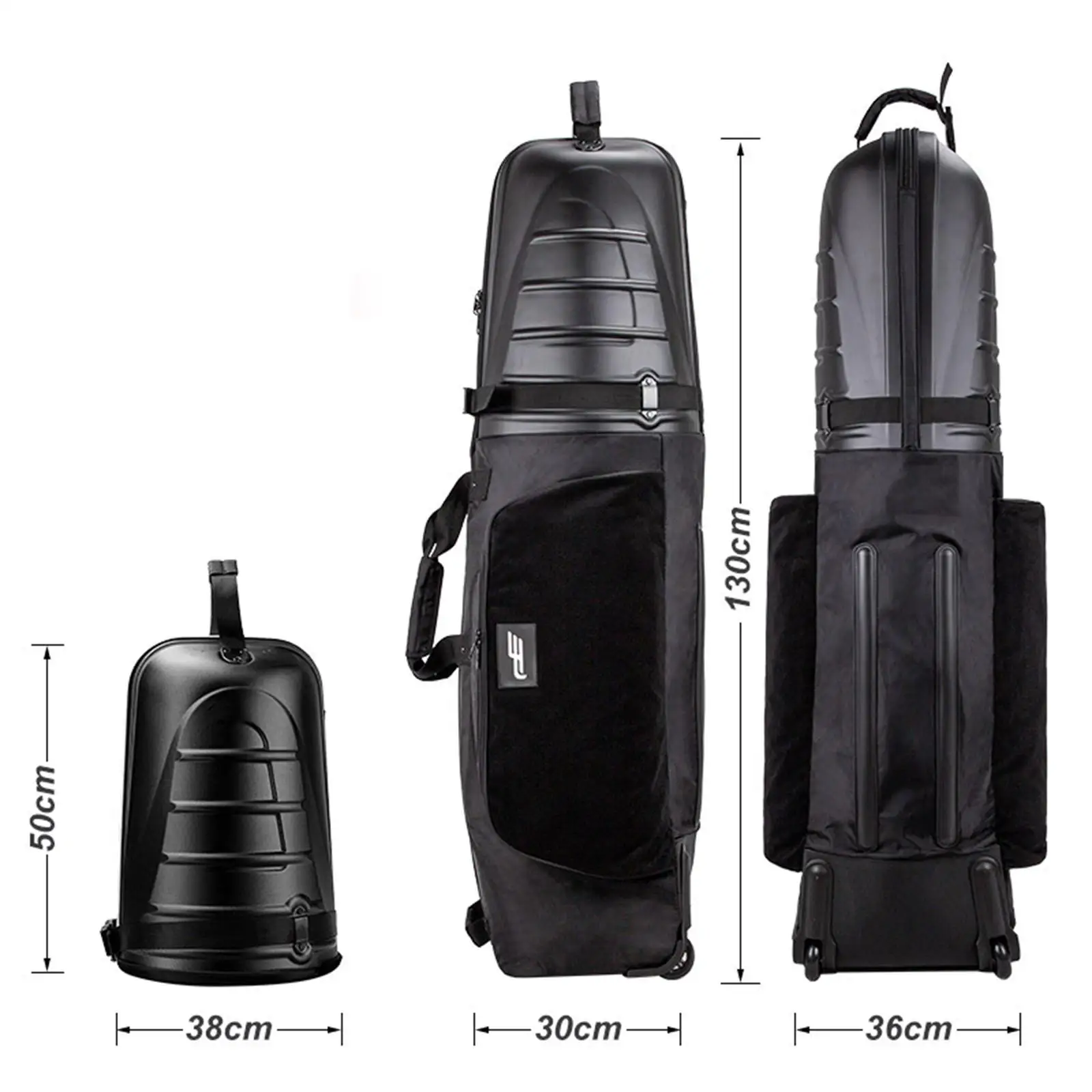 Дорожная сумка для гольфа с колесами и жесткой планшетом большой емкости