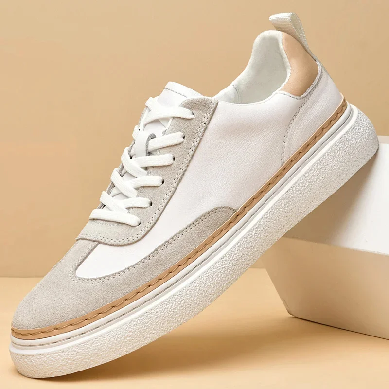 

Fashion New brand Genuine Leather Casual Shoes for men Outdoor leather sneakers Men's High quality handmade lace-up Oxford shoes