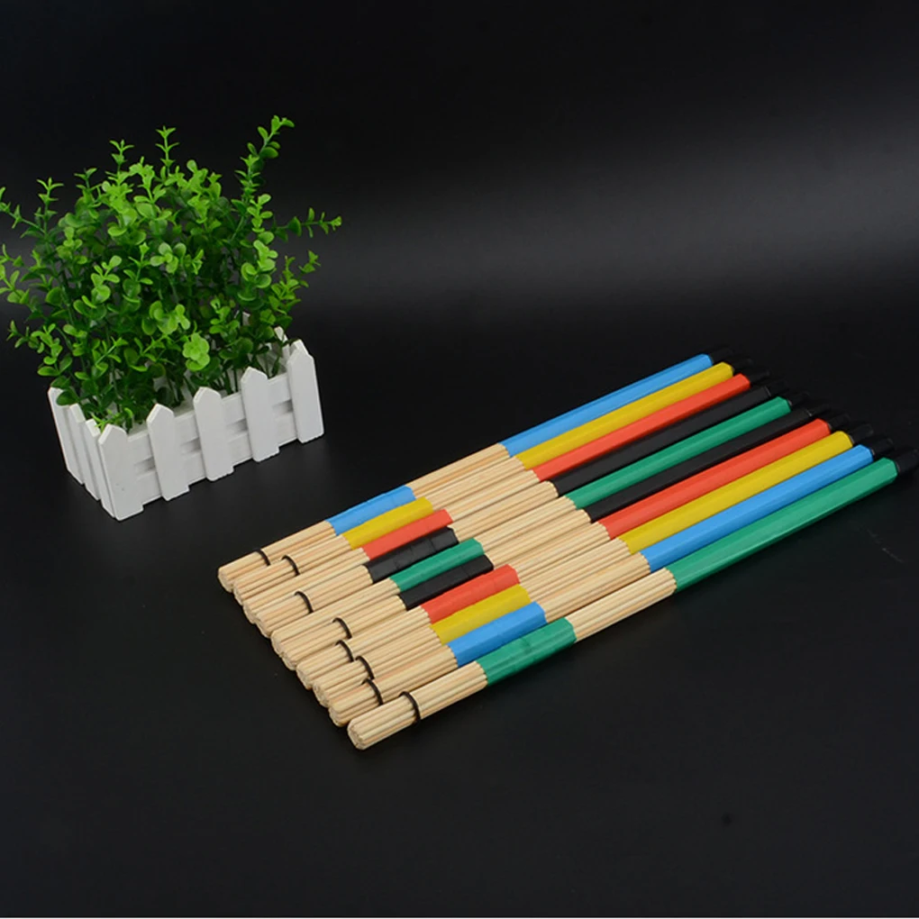 

2Pcs Drumsticks Bamboo Wood Fascis Accs Percussion Rods Parts Professional Ballad Rod Music Folk Rubber Handle Red