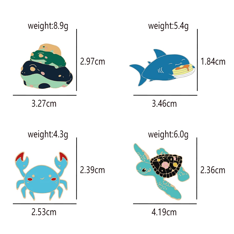 Мужская/Женская Брошь с эмалью значок на булавке в форме морского животного