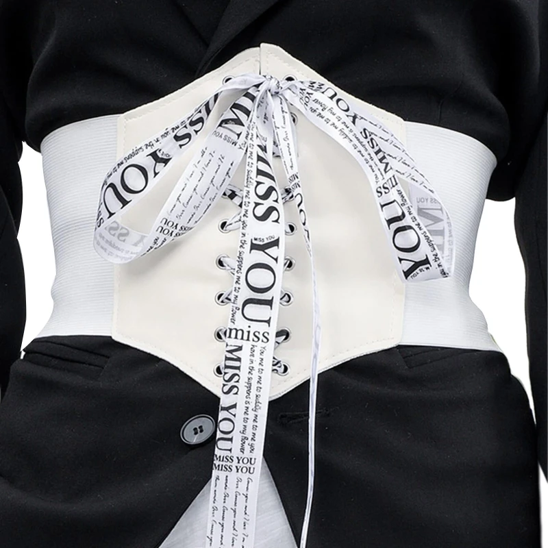 

Corset with Adjustable Letter Belts for Women Banquet Elastic Tight High Waist Slimming Body Shaping Girdle Belt M6CD