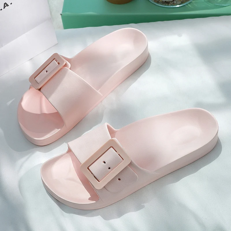 Summer Women Slippers Indoor Bath Thick Platform Home Beach Soft Sole Sandals Leisure  Bathroom Anti-slip Zapatillas Chaussons