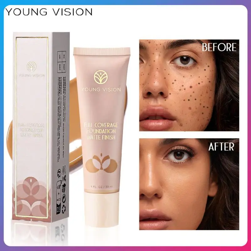 

Lasting Whitening Spots Makeup Concealer Cover Acne Matte Liquid Foundation Foundation Concealer Face Makeup Brighten Skin Tone