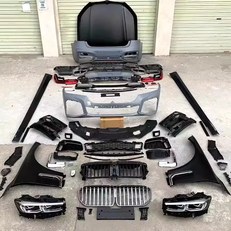 Передний Задний бампер, фара, задний свет в сборе, крышка двигателя для BMW 7 серии G12 16-19, крыло, конвертер M760, новый стиль, комплект Передний Задний бампер, фара, задний свет в сборе, крышка двигателя для BMW 7 серии G12 16-19, крыло, конвертер M760, новый стиль, комплект
