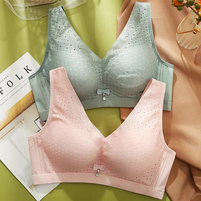 

New Women's Bra Without Steel Ring Sexy Seamless Bra Vest-style Gather On The Collection Side Breast Underwear Sexy Push Up Bra