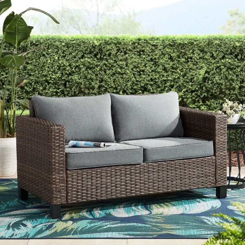 

Brookbury Outdoor Porch Loveseat- Gray
