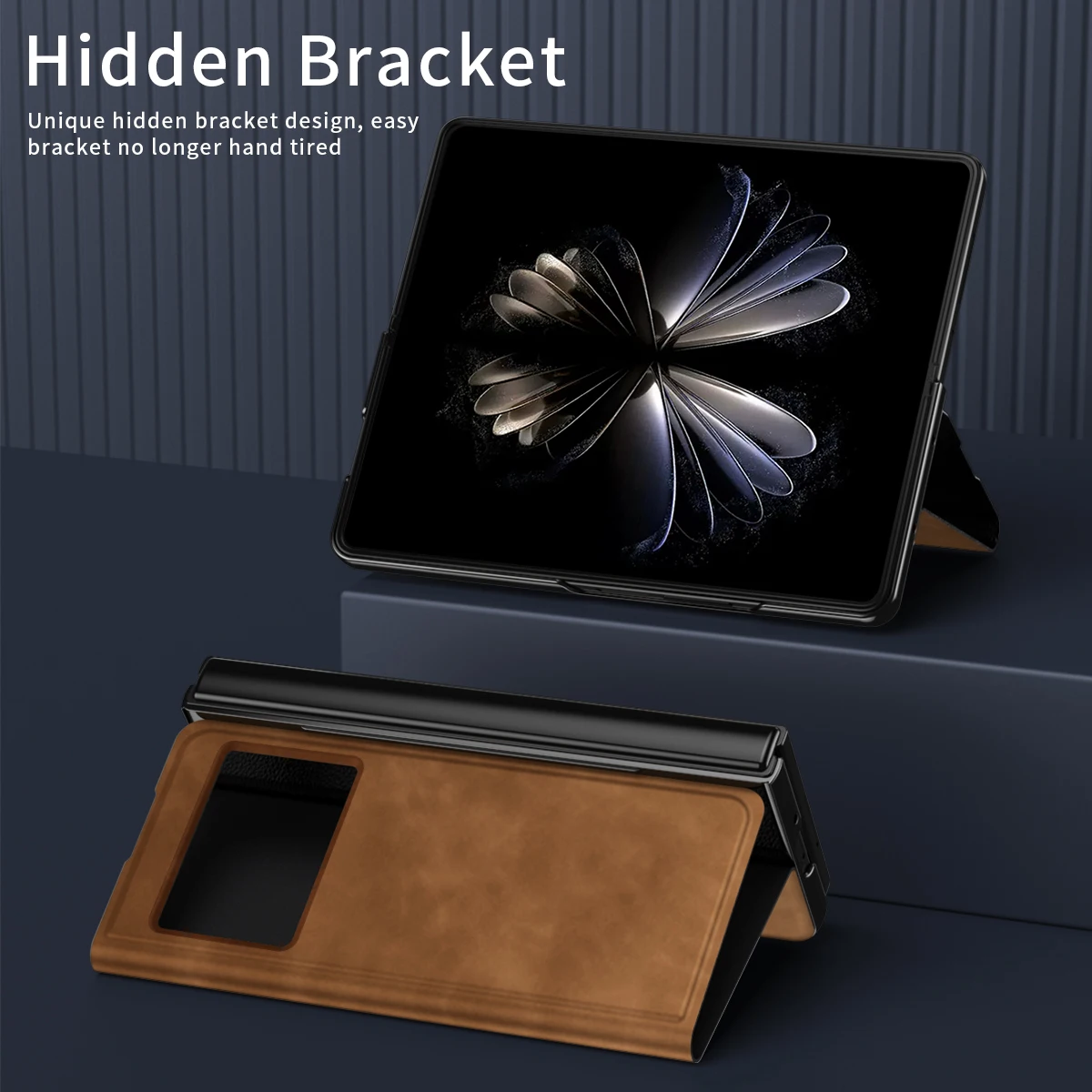 Роскошный кожаный складной чехол для Xiaomi Mix Fold 2 высококачественный деловой чехол для Mi Mix Fold 2 со скрытым кронштейном