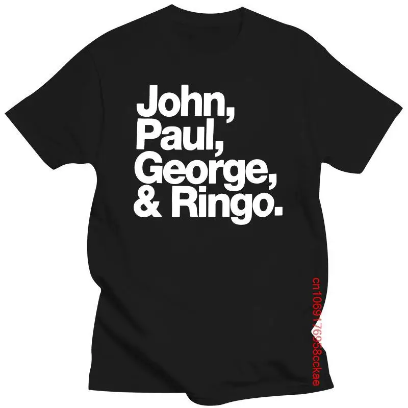 

Mens Clothing John Paul George And Ringo Royal Blue Hip-hop T Shirt Official Band Merch