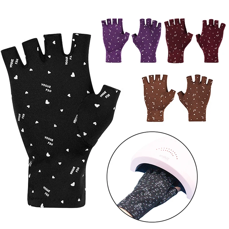 

Nail Art Glove UV Protection Glove Anti UV Radiation Glove Fingerless Manicure Nail Art Tools LED Lamp Nail Dryer Radiation Hand