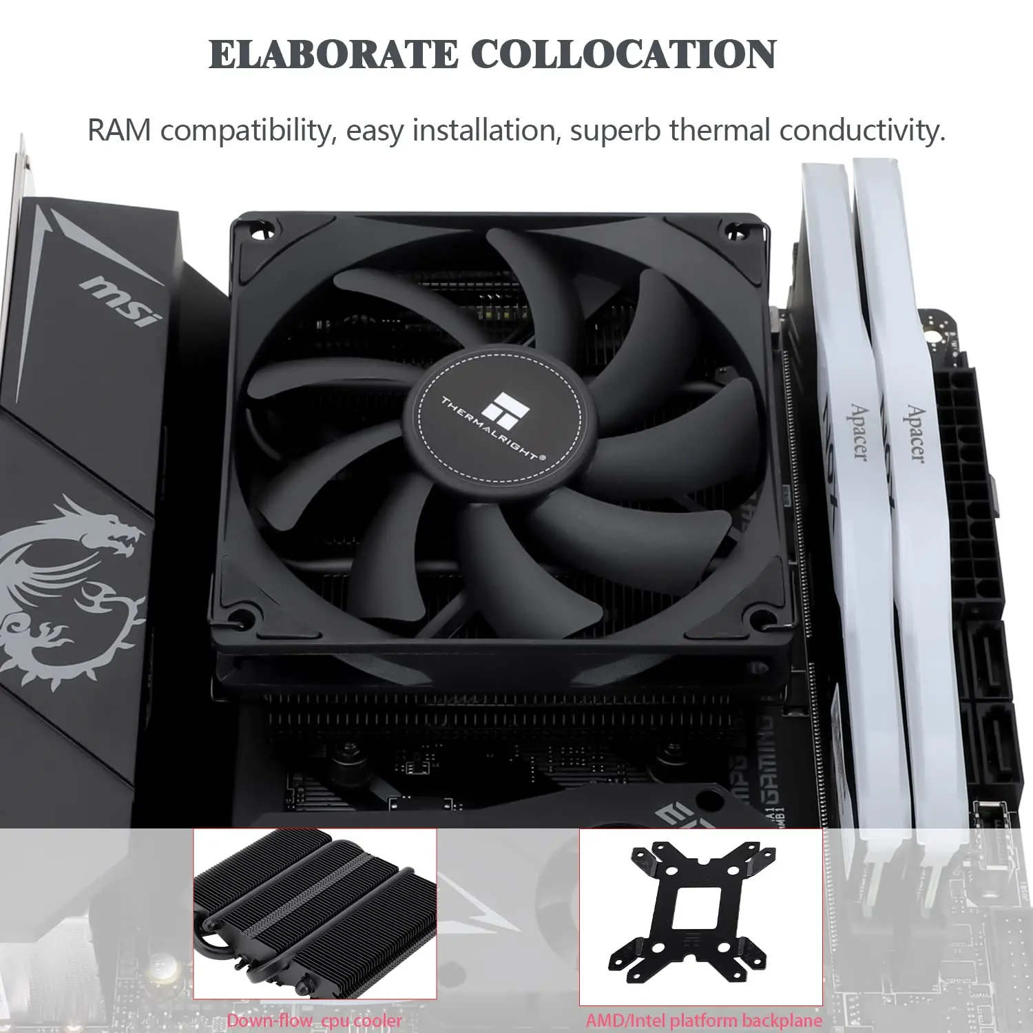 Фото Thermalright Silver Soul 135 Dual Tower CPU воздушный кулер 6 AGHP тепловые трубки 135 мм высота радиатор для AMD AM4 Intel LGA1200 115X №5