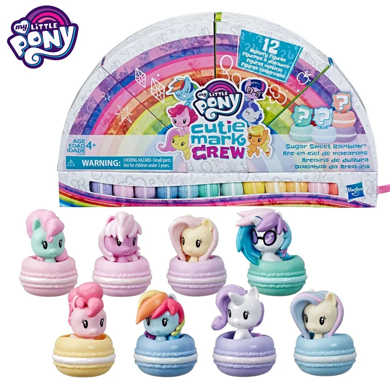 

4CM Hasbro My Little Pony Cute Doll Macaron Action Figure Toys Children Gifts