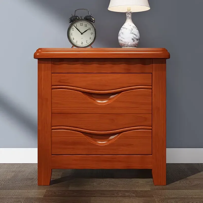 Деревянные удобные прикроватные тумбочки с ящиками для спальни небольшие