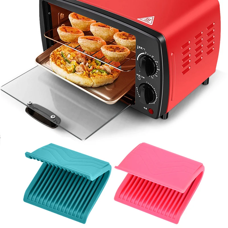 

1PC Thicken Silicone Baking Oven Mitts Microwave Oven Glove Insulation Non Stick Anti-slip Grips Bowl Pot Clips Kitchen Gadgets