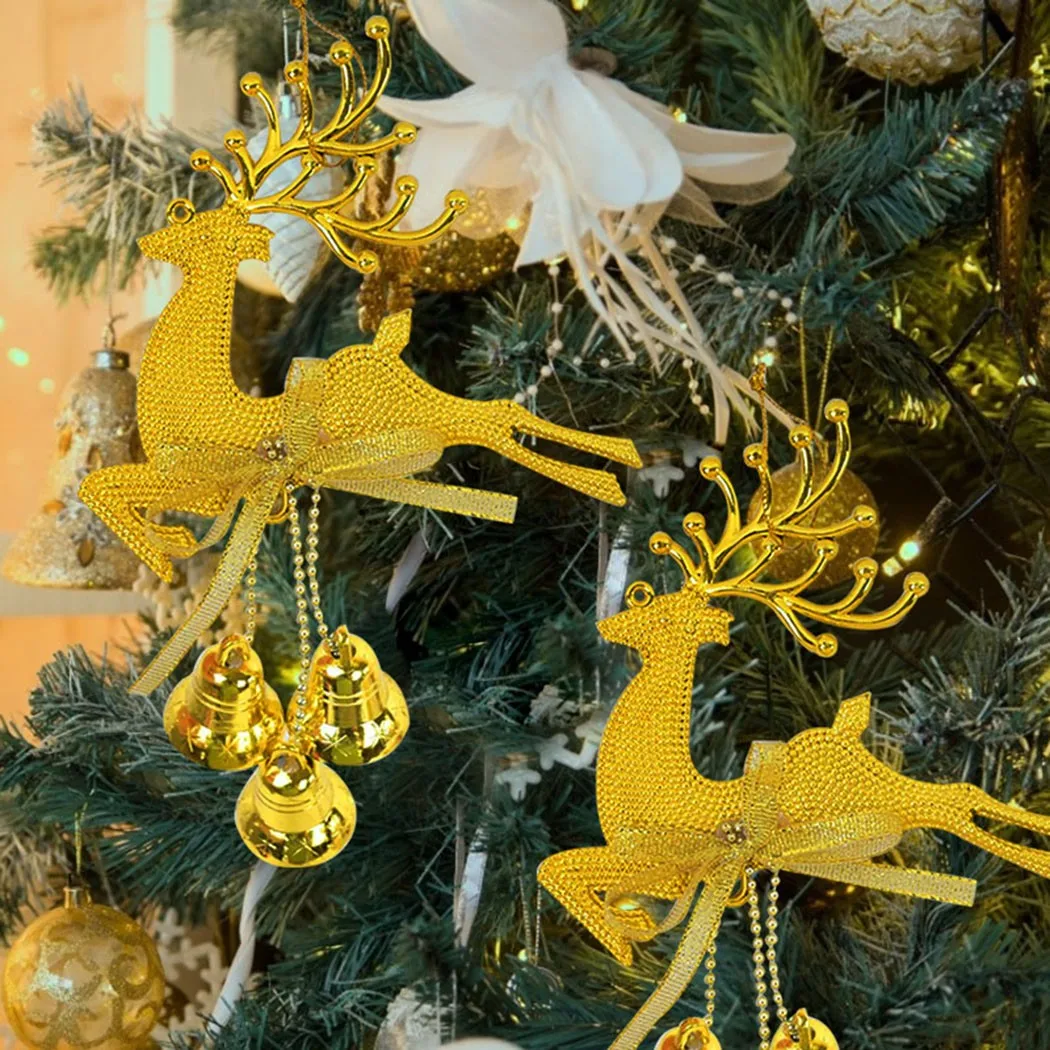 1 шт. палевый рождественский кулон 20*13 см ПВХ Лось Рождественская елка орнамент