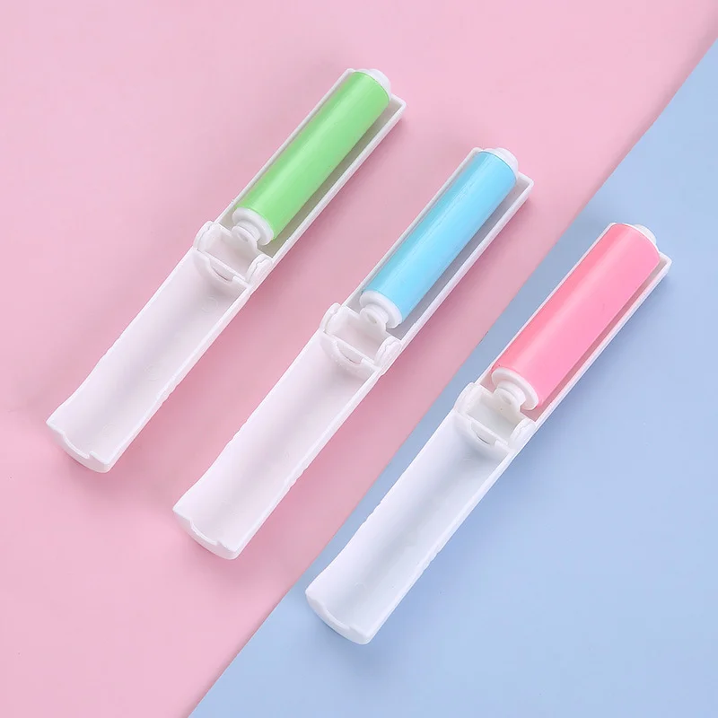 

Dust Remover Clothes Fluff Dust Catcher Dust Drum Lint Roller Recycled Foldable Drum Brushes Hair Sticky Washable Portable