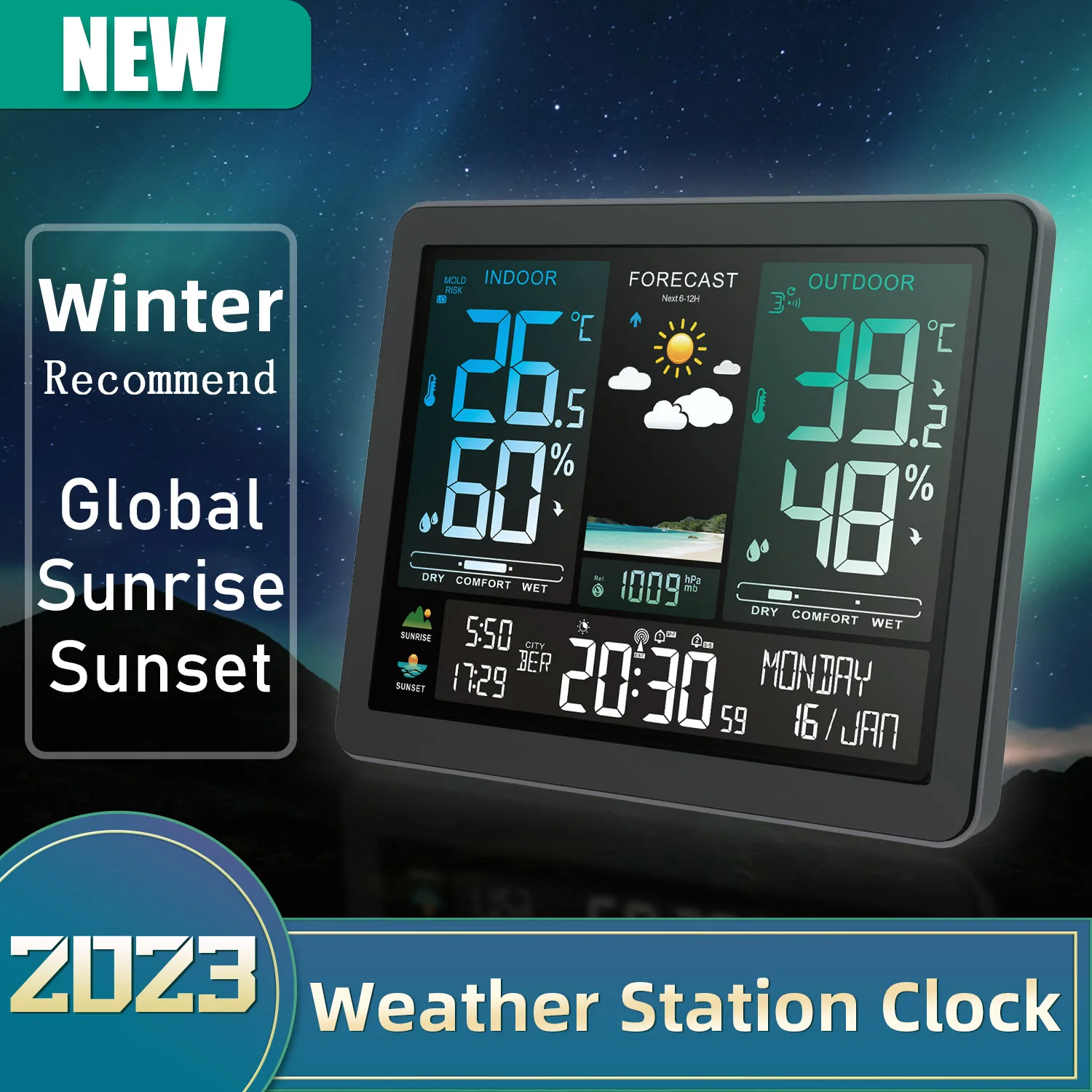 Color Screen Clock Temperature Humidity Barometric Pressure 