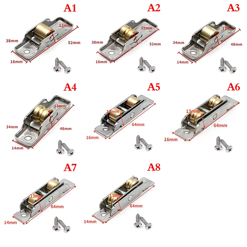 

1PCS Sliding Door Wheels Rollers Heavy Mute Stainless Steel Window Sliding Door Bearing Rollers Furniture Hardware