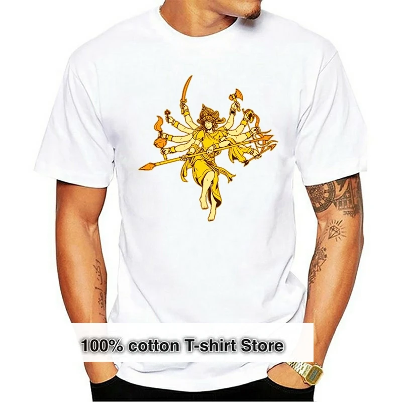 

Hindu Durga Goddess Anime Hindu t shirt Custom tee shirt Unique Loose Funny Casual Spring Autumn Standard shirt