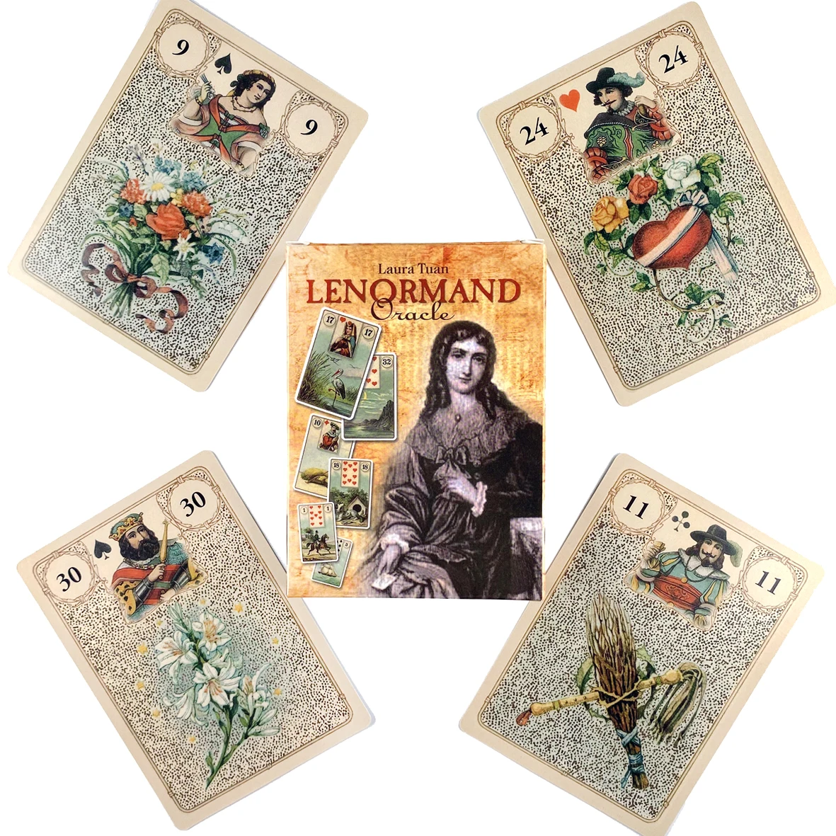

Marie Anne Lenormand Oracle Cards Leisure Party Table Game High Quality Fortune-telling Prophecy Tarot Deck With PDF Guidebook